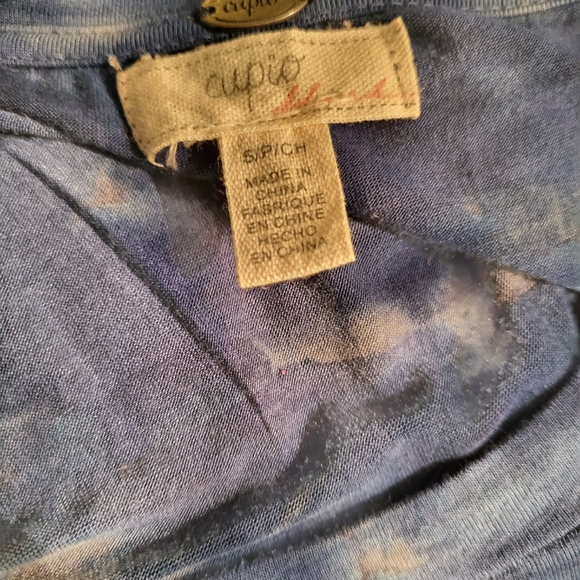 Cupio tie dye tank dress in shades of blue Small petite - Picture 5 of 5